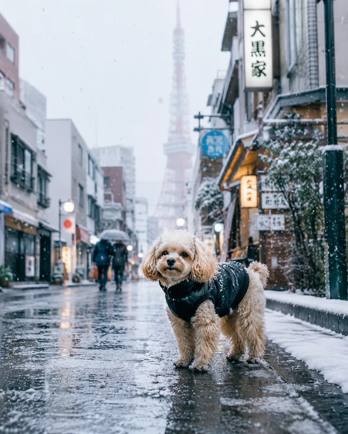 WarmLeash winter walking lifestyle scene